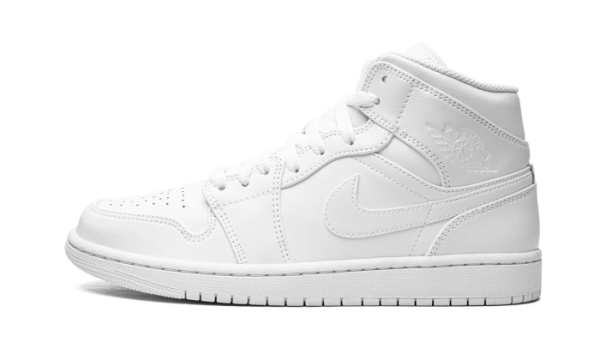 Air Jordan 1 Mid Triple White (2022) - 554724-136 - 1