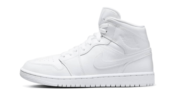 Air Jordan 1 Mid Triple White Patent Swoosh - DV0991-111 - 1