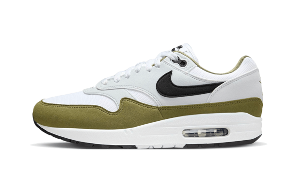 Nike Air Max 1 White Black Medium Olive - FD9082-102 - 1