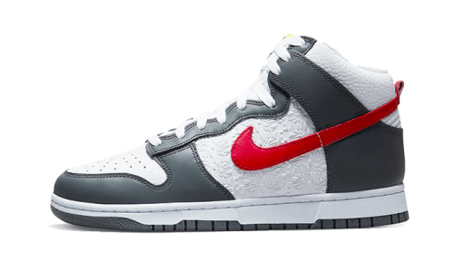 Nike Dunk High Embossed Basketball Grey Red - FD0668-001 - 1