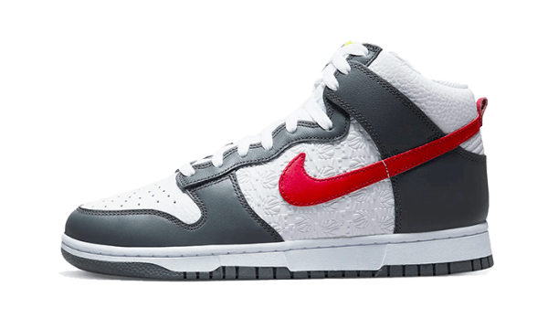 Nike Dunk High Embossed Basketball Grey Red - FD0668-001 - 1