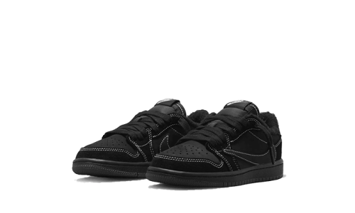 Alternative view of Air Jordan 1 Low SP Travis Scott Black Phantom Enfant (PS)