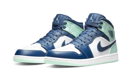Alternative view of Air Jordan 1 Mid Mystic Navy Mint Foam