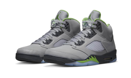 Alternative view of Air Jordan 5 Retro Green Bean
