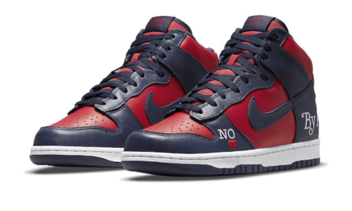 Alternative view of Nike SB Dunk High Supreme By Any Means Navy