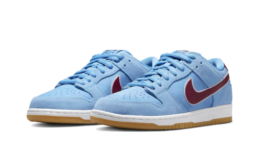 Alternative view of Nike SB Dunk Low Valour Blue Team Maroon