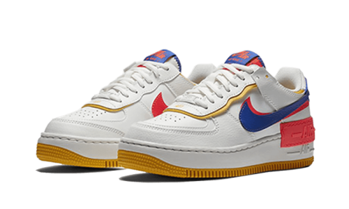 Alternative view of Nike Air Force 1 Shadow White Flash Crimson Astronomy Blue