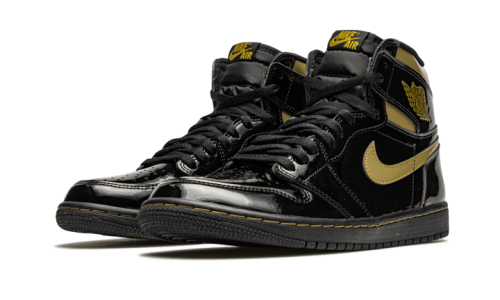 Alternative view of Air Jordan 1 High Black Metallic Gold