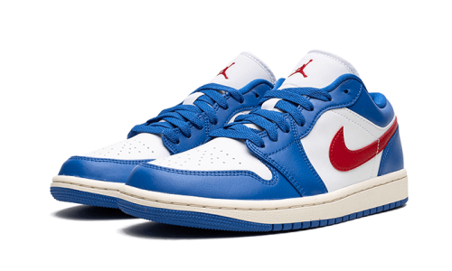 Alternative view of Air Jordan 1 Low Sport Blue Gym Red