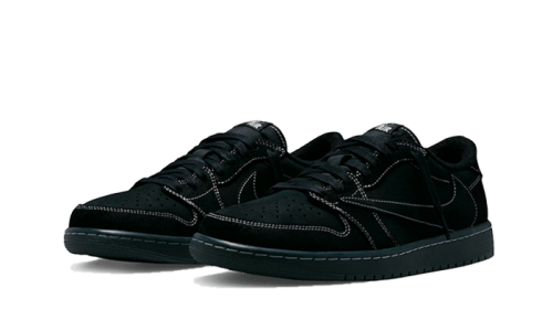 Alternative view of Air Jordan 1 Low SP Travis Scott Black Phantom