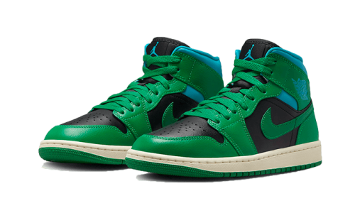 Alternative view of Air Jordan 1 Mid Lucky Green Aquatone
