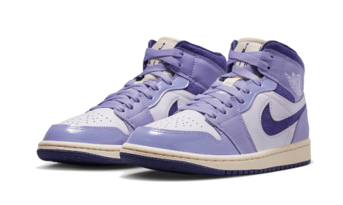 Alternative view of Air Jordan 1 Mid Purple Chenille