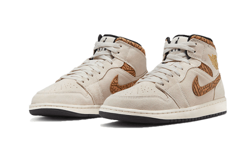 Alternative view of Air Jordan 1 Mid SE Brown Elephant