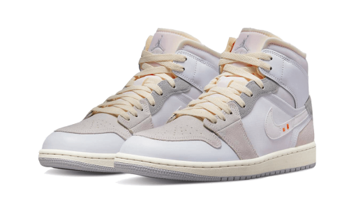 Alternative view of Air Jordan 1 Mid SE Craft Inside Out White Grey