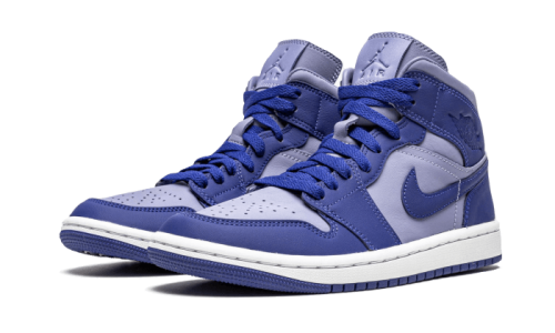 Alternative view of Air Jordan 1 Mid SE Iron Purple Deep Royal
