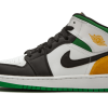 Air Jordan 1 Mid SE White Laser Orange Lucky Green