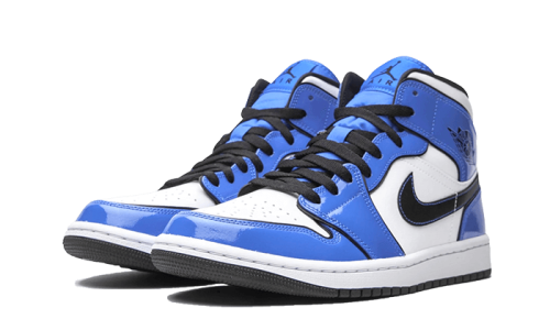 Alternative view of Air Jordan 1 Mid Signal Blue