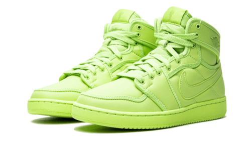 Alternative view of Air Jordan 1 Retro AJKO Billie Eilish Ghost Green (Volt)
