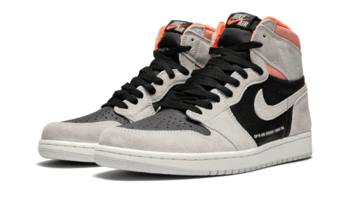 Alternative view of Air Jordan 1 Retro High Neutral Grey Hyper Crimson
