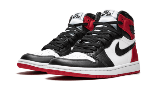 Alternative view of Air Jordan 1 Retro High Satin Black Toe