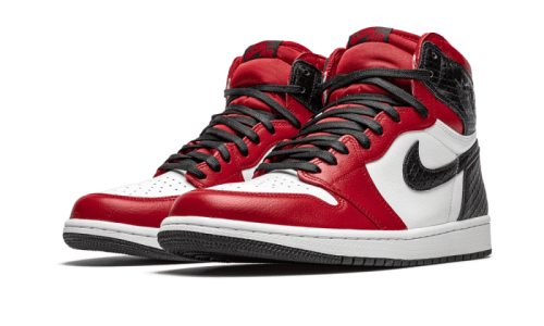 Alternative view of Air Jordan 1 Retro High Satin Snake Chicago