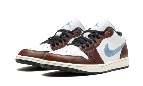 Alternative view of Air Jordan 1 Retro Low Brown Blue Grey