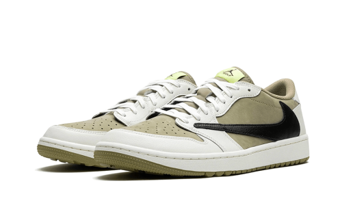 Alternative view of Air Jordan 1 Retro Low Golf Travis Scott Neutral Olive