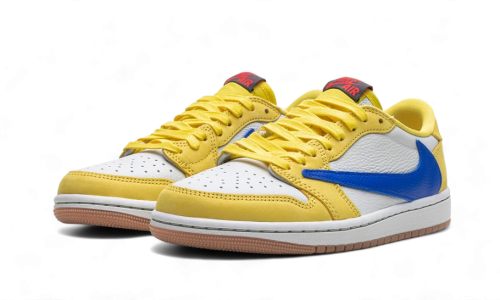 Alternative view of Air Jordan 1 Retro Low OG SP Travis Scott Canary