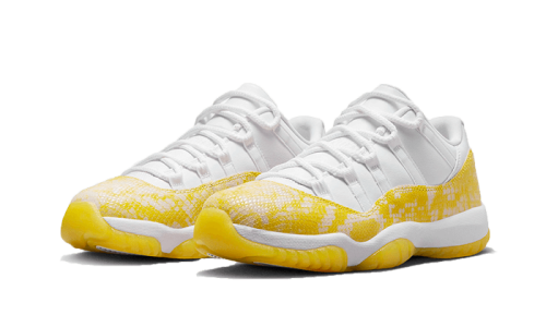 Alternative view of Air Jordan 11 Retro Low Yellow Snakeskin