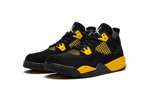 Alternative view of Air Jordan 4 Retro Thunder (2023) Enfant (PS)