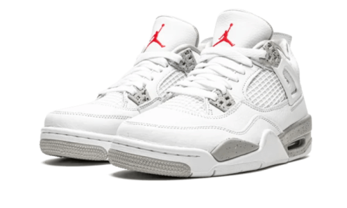 Alternative view of Air Jordan 4 Tech White (White Oreo)