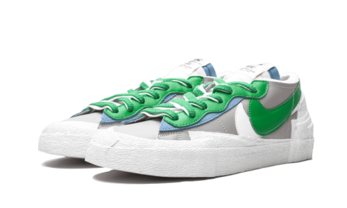 Alternative view of Nike Blazer Low Sacai Medium Grey Classic Green