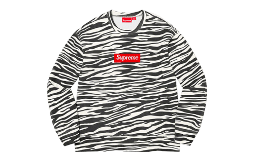 Supreme Box Logo Crewneck Zebra