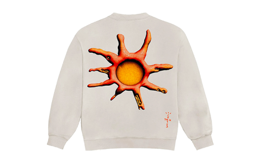 Alternative view of Travis Scott D.L.T.L.F.R.T Crewneck Natural