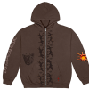 Travis Scott Reverse Dog Zip Up Hoodie Brown