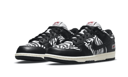 Alternative view of Nike SB Dunk Low Quartersnacks Zebra
